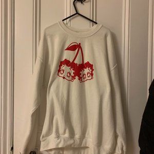 Red and White Sweatshirt